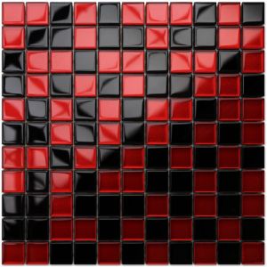 Ilcom - Mosa&iuml;que de verre sur maille pour salle de bain ou cuisine 30cm x 30cm - Milan