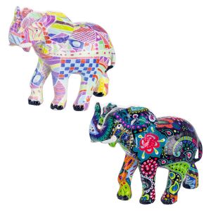 Signes Grimalt Statue BY SIGRIS Éléphant Figure 2 unités Classique SG27275 Multicolore
