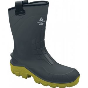 Delta Plus Demi-Bottes De S&eacute;curit&eacute; Pu Aerotech S5 Ci Fo Sr - Gris Et Jaune - 47
