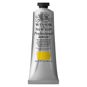 Winsor & Newton Tube de «Professional Acrylic Colour» 60ml - jaune moyen azo -