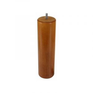 Cîme Pied Lit / Sommier Cylindrique 68x250mm - Hêtre Teinté Marron - Centrale Brico