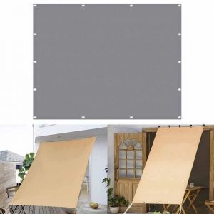 2.5Mx5M Voile d'ombrage Balcon Rectangulaire Imperméable Anti-UV pour Jardin Terrasse Gris