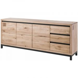 Massivmoebel24 - Buffet 210x45 Chêne sauvage huilé Bianco villanders 252