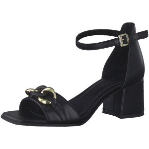 Marco Tozzi Femme Damen 2-2-28317-20 Sandale à Talon, Noir (Black/Gold), 38 EU