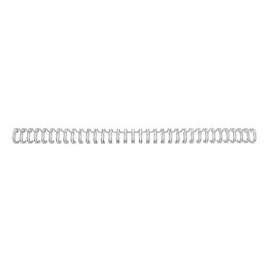 Image de GBC Baguette M?tal WireBind - A5 - 24 Anneaux 6 mm Argent Pack 100