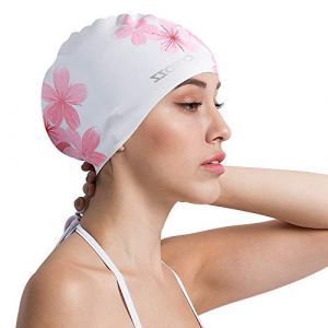 COPOZZ Bonnet de Bain Adulte Unisexe imperméable pour Homme et Femme - Cheveux Longs en Silicone - Bonnet de Bain pour Hommes et Femmes