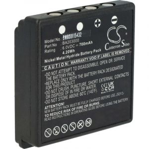 Vhbw Batterie compatible avec hbc fub 9NM 6V, FUB9NM, FBFUB09N, Radiomatic Eco opérateur télécommande industrielle (700mAh, 6V, NiMH)
