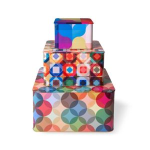 Remember Set de 3 bo&icirc;tes m&eacute;talliques color&eacute;es