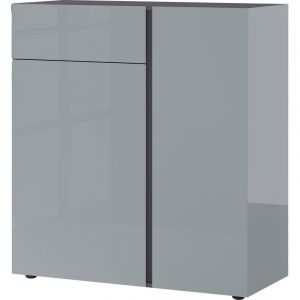 Vivabita Meuble de rangement moderne 94 cm gris