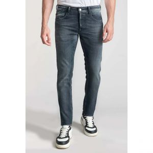 Le Temps des Cerises Jeans ajusté stretch 700/11, longueur 34 bleu en coton Noel