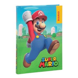 Super Mario Agenda scolaire 2024-2025 officiel Super Mario, Agenda 12 mois, idéal pour l'école primaire, avec couverture rembourrée et 320 pages intérieures imprimées en couleur, 13 x 17,8 cm, rouge
