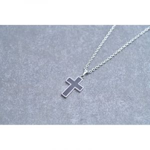 Collier mono-motif cédric en acier 316l