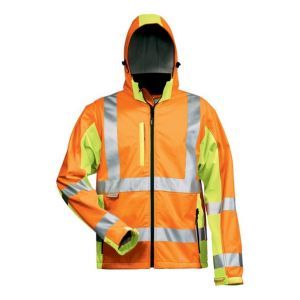 Elysee Veste softshell Haute visibilité HOSS Taille M, orange/jaune