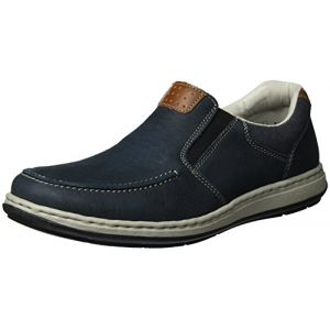 Rieker 17360, Mocassins Homme, Bleu (Pazifik/Amaretto/Navy), 42 EU