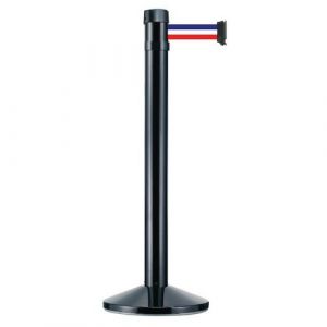 Viso Poteau noir à sangle tricolore - 4 m,