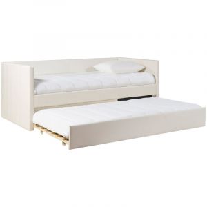 Miliboo Lit gigogne blanc 90x190 cm elie