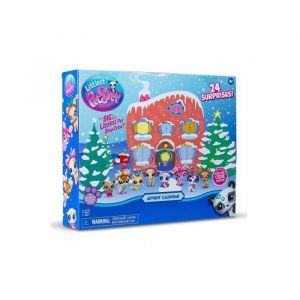 Calendrier de l Avent PetShop : Surprises d Hiver - Figurines Animaux Accessoires - Mini univers - Set Jouet Noel et Carte