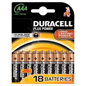 Image de Duracell Piles Plus power - AAA - pack de 18