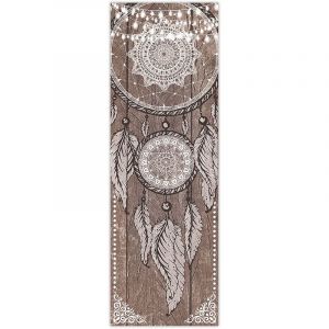 Sud trading Toile plume et attrape-rêves Boho - 30 x 90 cm - 30 x 90 - Marron