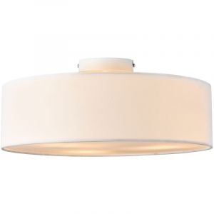 Image de Lux.pro - Light Round Light 3 lampes de support avec différentes couleurs Revêtement en tissu Couleur : blanche