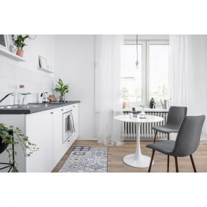 Deladeco Tapis carreaux de ciment pour cuisine en PVC design Thurso 50x120 Bleu