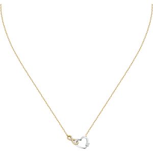 Joli Collier Bicolore Infini Et C?ur En Argent Lps10awv83