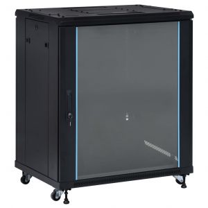 Image de VidaXL Coffret de r?seau ? pieds pivotants 18U 19" IP20 800x600x1000mm