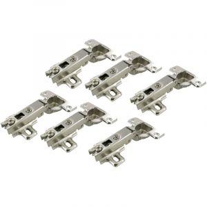 C&icirc;me Charni&egrave;res de meuble invisibles, ouverture &agrave; 110&deg;, acier nickel&eacute; D.35 mm entraxe 48 mm, 6 pi&egrave;ces C