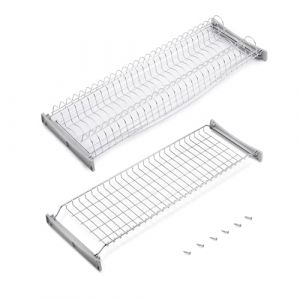 Image de Emuca Égouttoir Suspendu Suprastar pour Assiettes et Verres, Largeur intérieur Module 760-770mm, chromée, Acier