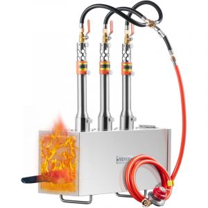 Four de Fusion Carré-VEVOR-Forge au Gaz Propane-avec 3 Brûleur-Température Max 1427 ℃