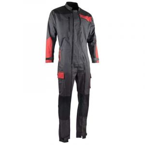 LMA Combinaison double zip tricolore hectare gris/noir/rouge Taille: l