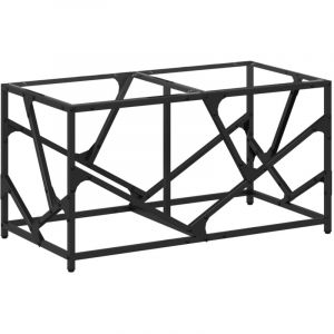 VidaXL Table basse avec dessus en verre transparent 78,5x40x41cm acier, table d'appoint, table de salon, table à thé, bout de canapé
