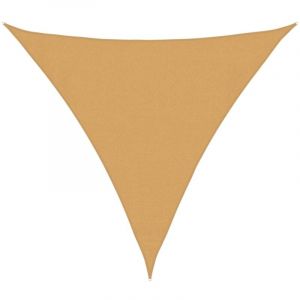 VidaXL Voile d'ombrage 160 g/m² triangulaire sable 3,6x3,6x3,6 m pehd