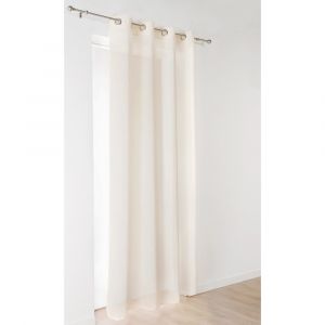 Homemaison Voilage léger à l'aspect lin Vanille 140 x 240 cm