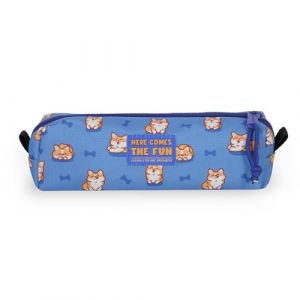 Legami My Pencil Case, Corgi, Fermeture à glissière, Plastique recyclé, résistant, spacieux, Pratique, Trousse d'école, Trousse de Bureau, 22 x 6 cm