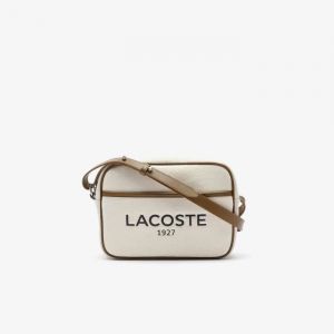 Image de Lacoste Petit sac à bandoulière écru zippé Naturel