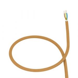 TechBrey Câble Électrique Textile Doré 8 m