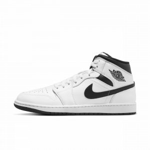 Image de Jordan Air 1 Mid Blanc/noir