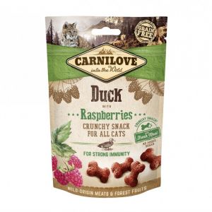 Carnilove Crunchy Snack Canard & Framboises friandises chat 50 g