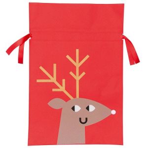 Rico Design Sac en tissu pour No&euml;l - Grand Format - Renne - 30 x 45 cm