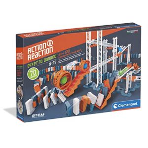 Clementoni Action & Reaction-Effet Domino Constructions, Pista Biglie pour Enfants, Marble Run, Jeu Scientifique 8 Ans, Set Expansion (Version Italienne) - Fabriqué en Italie, Multicolore, 19261