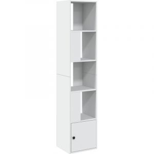 VidaXL Bibliothèque blanc 40x36x189 cm bois d'ingénierie, étagère à livres, porte-livres, support à livres, armoire de rangement, étagère de rangement