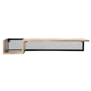 Miliboo Étagère murale industrielle manguier massif et métal 90 cm RACK