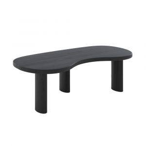 Rendez Vous Déco Table basse organique en bois massif de mindi noir