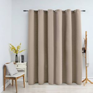 VidaXL Rideau occultant avec anneaux en métal Beige 290x245 cm