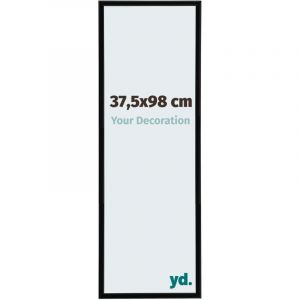 Yd. - Your Decoration - 37.5x98 cm - Cadres Photos en Plastique Avec Verre Plexiglas - Excellente Qualité -Noir Brillant - Cadre Decoration Murale