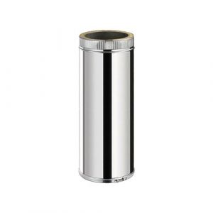 Monmobilierdesign TDPI500 Conduit double paroi isolé polycombustible longueur 50 cm Inox Ø200 - à l'unité