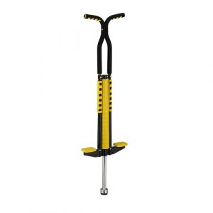 Relaxdays Bâton Sauteur Robuste, pogo-Stick pour Enfant pesant jusqu'à 60 kg, pour se dépenser en extérieur, Jaune