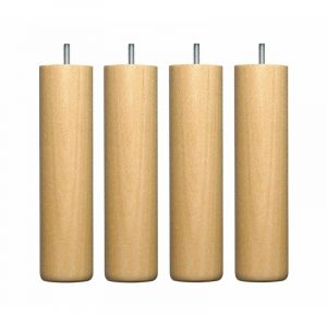 Someo 4 pieds cylindriques bois naturel 25 cm