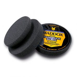 Image de Maddox Detail - Handpuck Black - Éponge. Disque Fin de Porosité Faible pour Produit Nettoyant, Cire Ou Vernis sur des Surfaces peintes et en Plastique